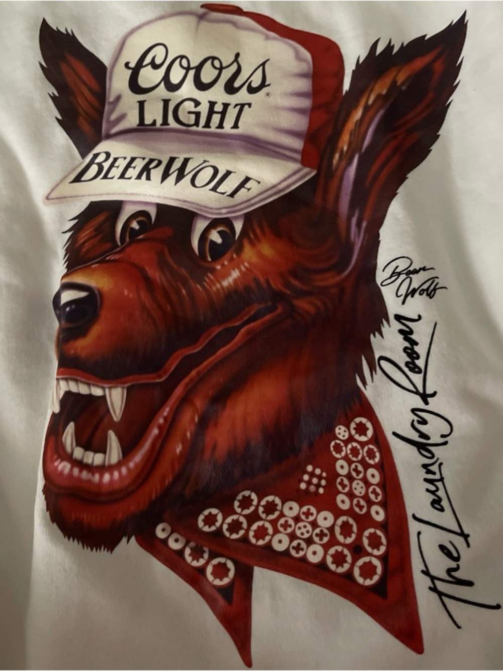 The laundry room Coors Light BeerWolf sweatshirt XL white